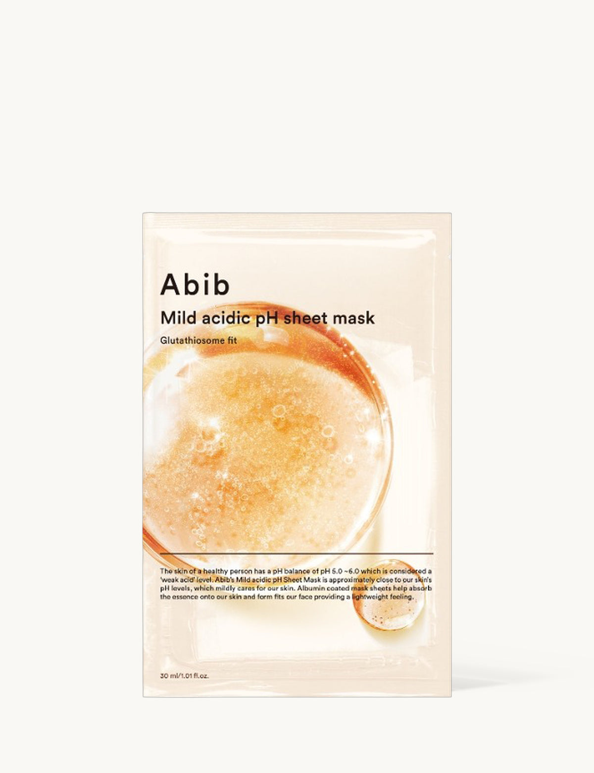Mild Acidic pH Sheet Mask Glutathiosome Fit