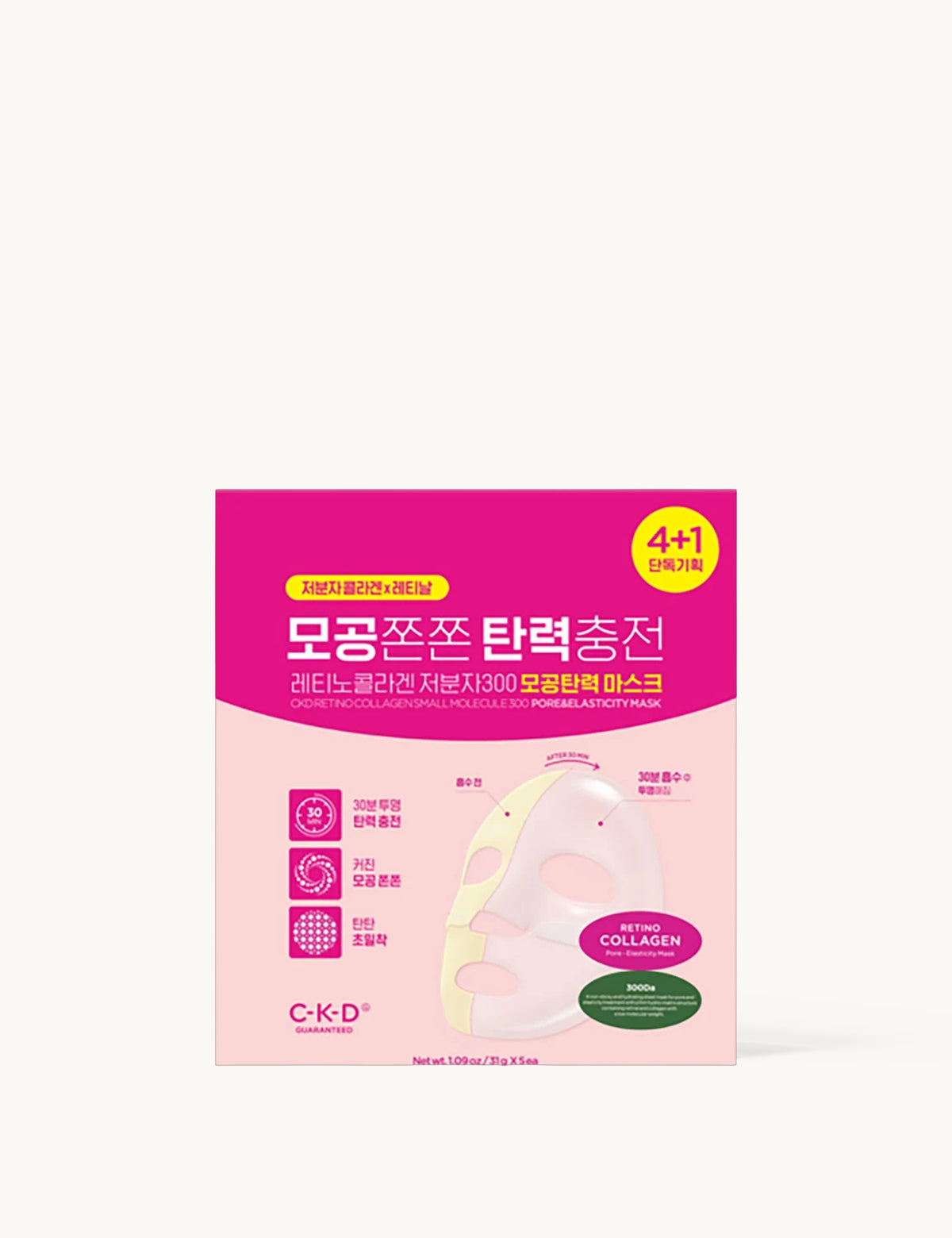 Retino Collagen Small Molecule 300 Pore Elasticity Mask