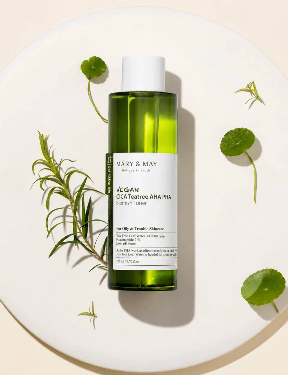Vegan CICA Tea Tree AHA PHA Blemish Toner